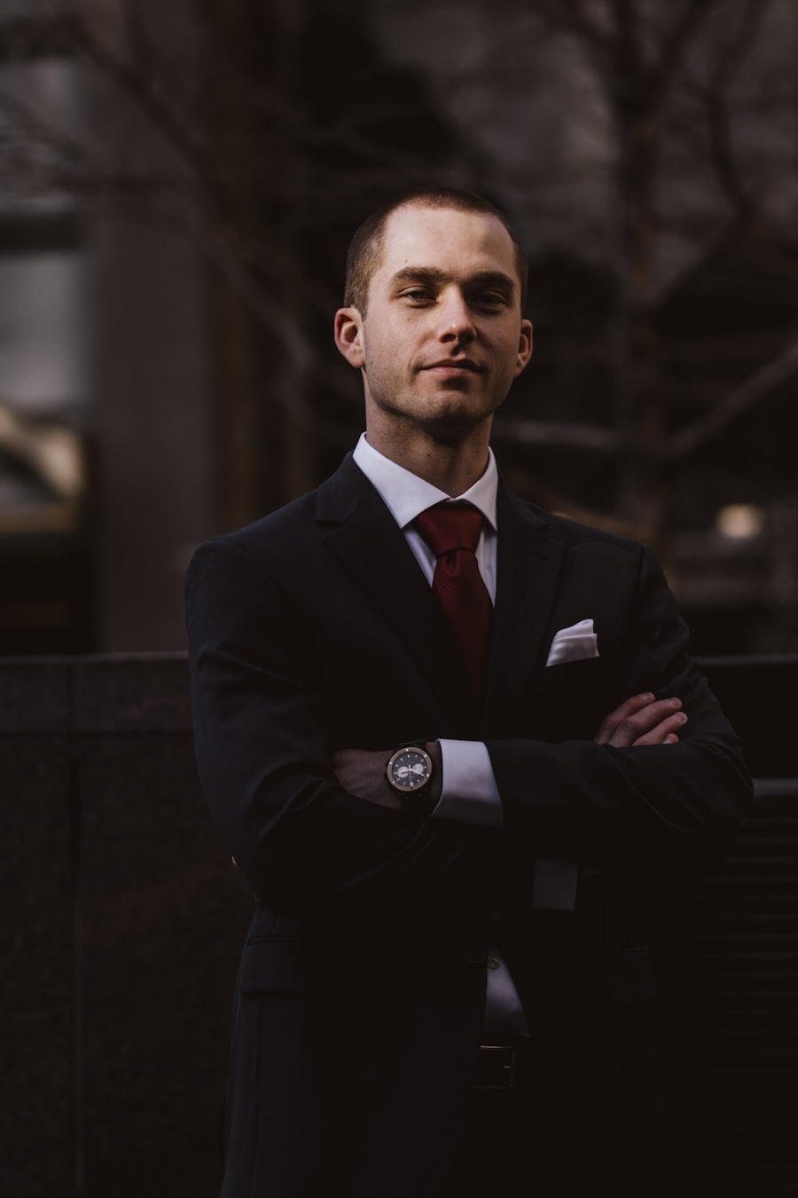 Confident man in a suit
